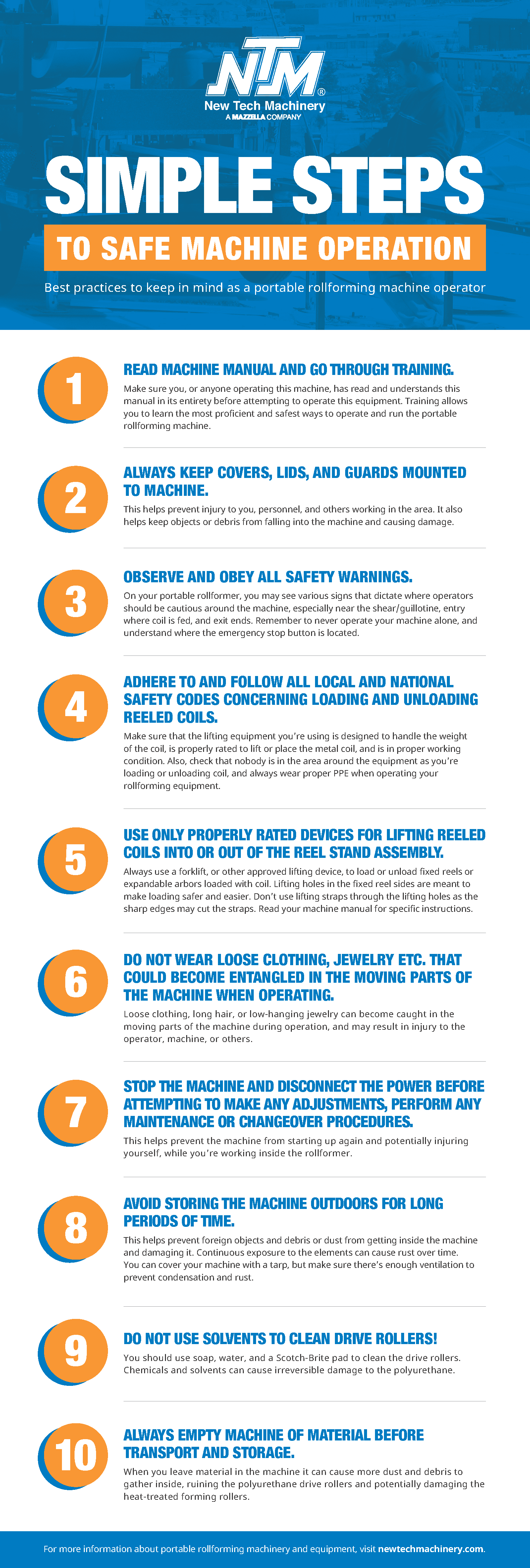 Safe Machine Operation Infographic