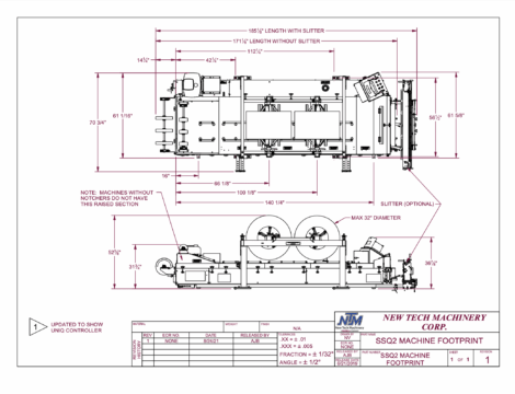SSQ II Roof Panel Machine Footprint