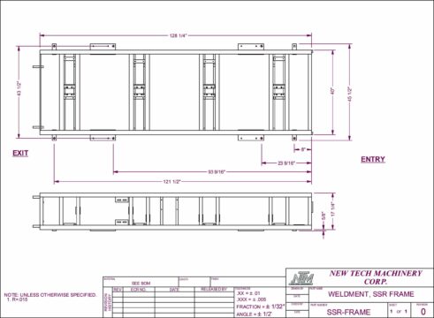 SSR Roof Panel Machine Footprint