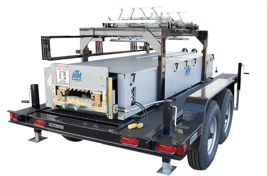 SSR roof panel machine on trailer