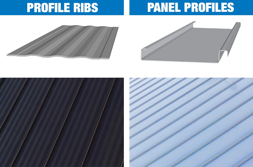 profile rib compared to panel profile