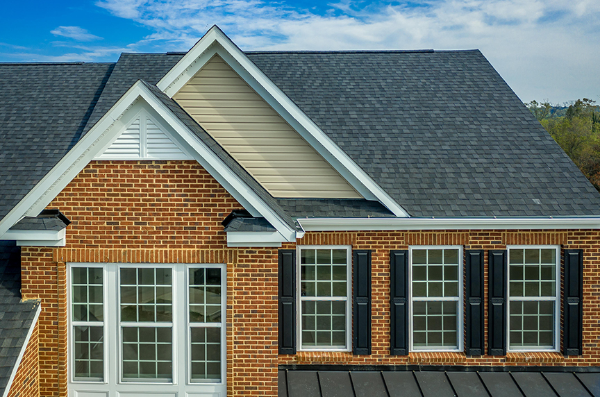 brick siding on a home