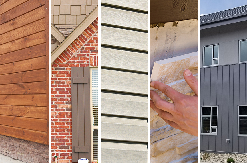 various wall siding materials to compare