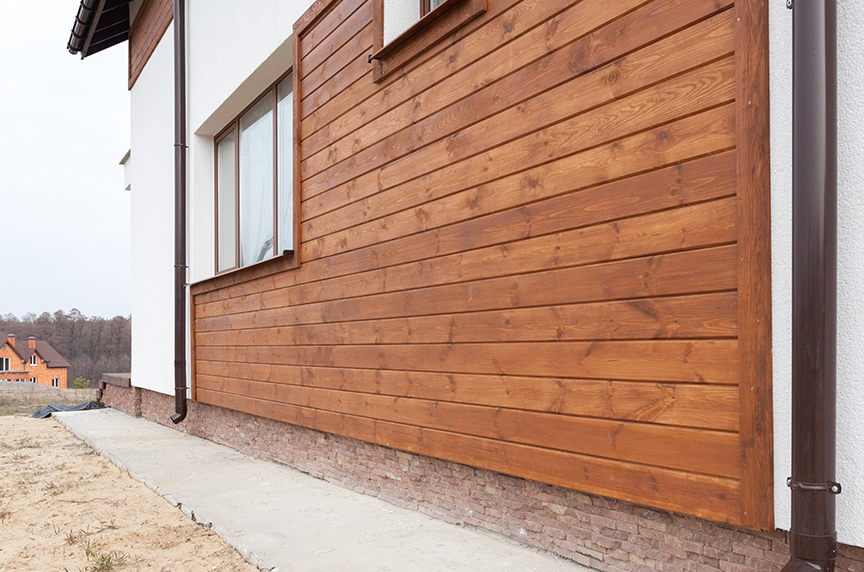 wood siding on home