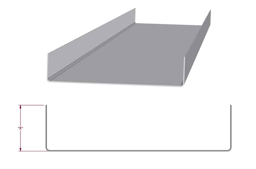 t-panel profile above line drawings and measurements