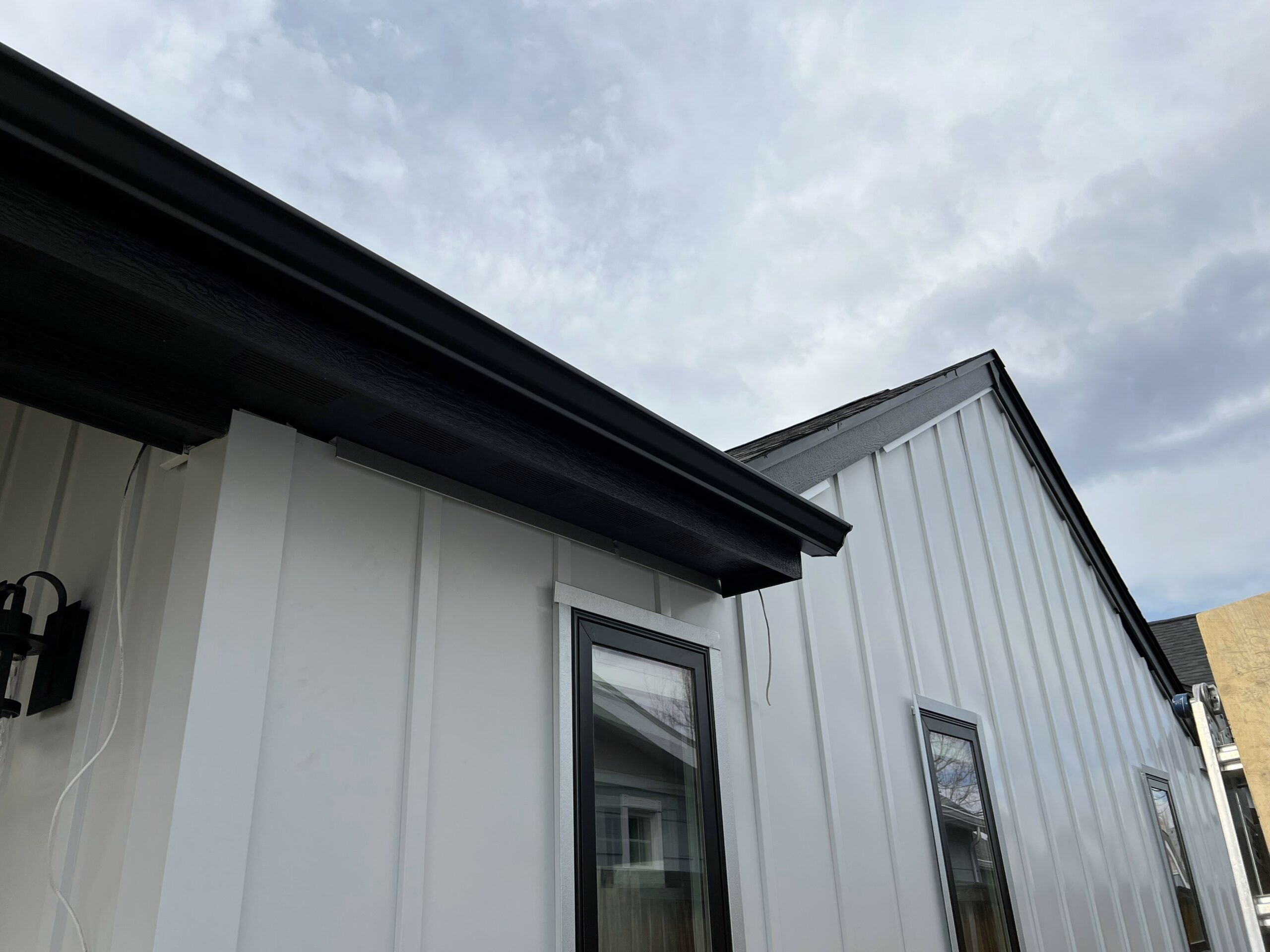 Home with board and batten siding.