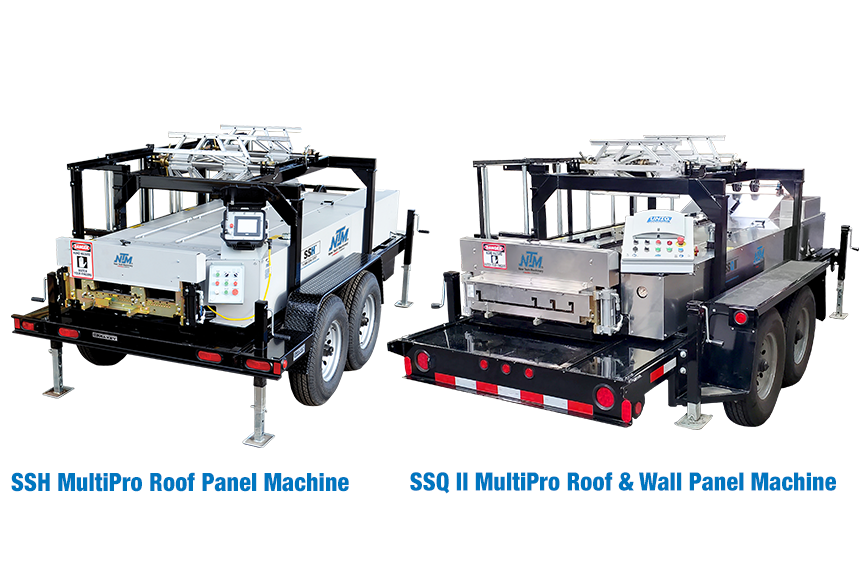 SSH and SSQ II MultiPro Roof Panel Machines side by side.