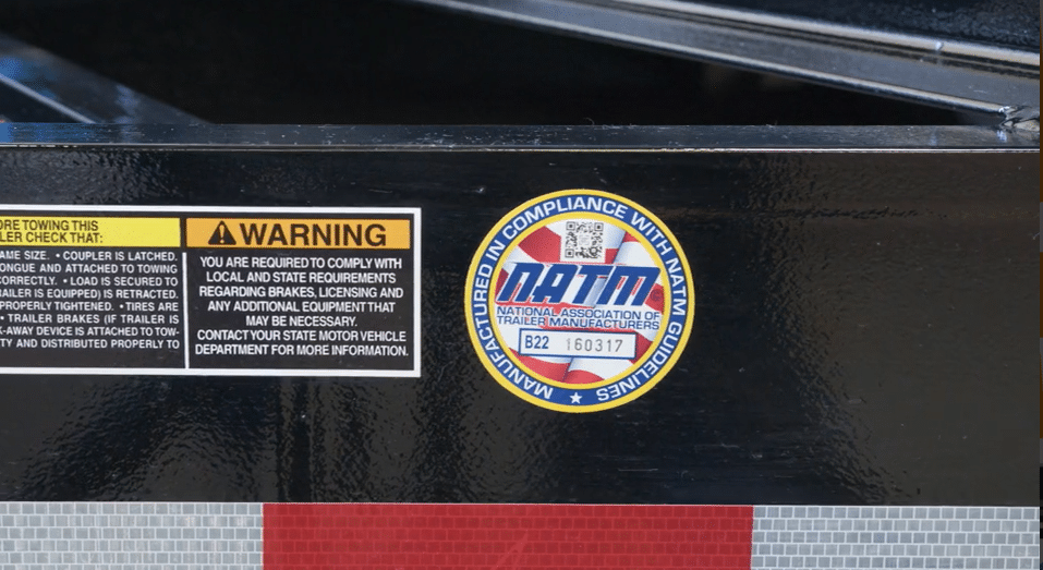 NATM sticker on trailer.