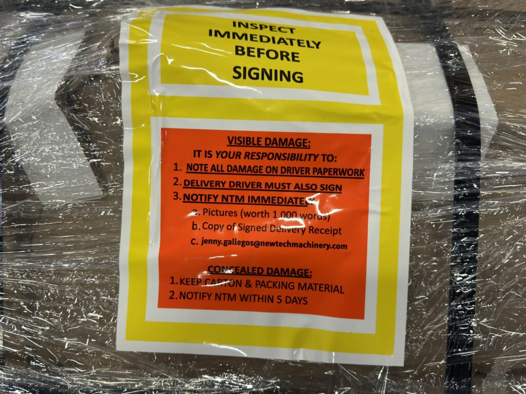 Receiving Your New Tech Machinery Portable Rollformer Delivery