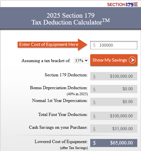 Section 179 calculator