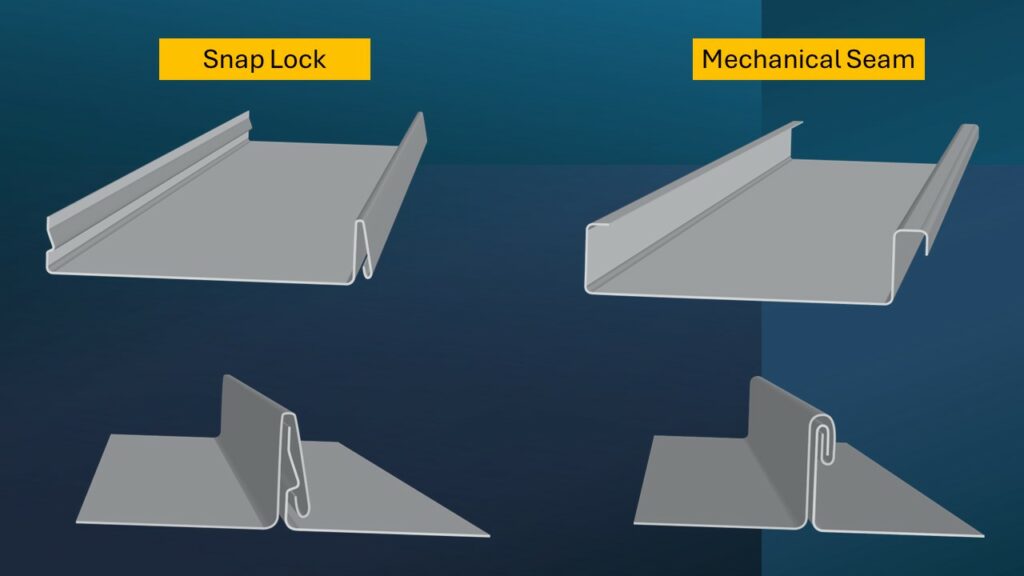 Standing Seam Metal Roof Profiles: Snap Lock vs. Mechanical Seam