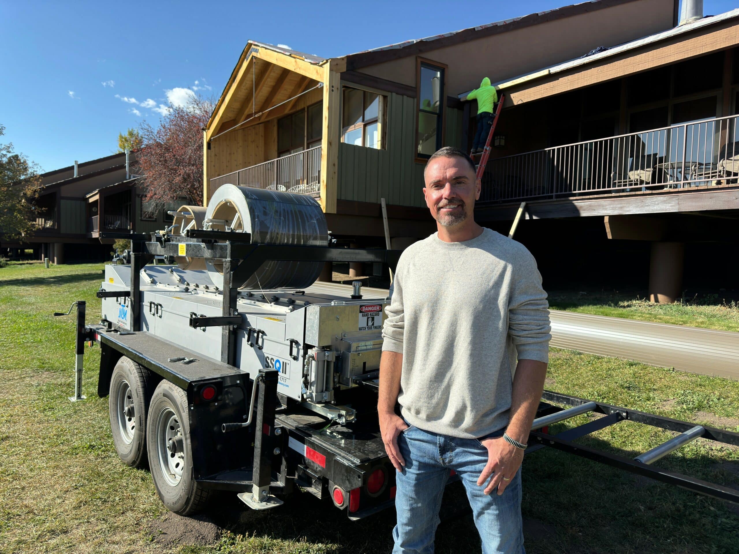 NTM customer with SSQ roof panel machine