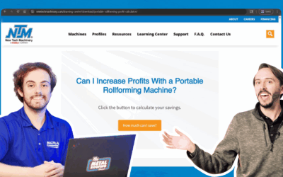 How To Use New Tech Machinery’s Portable Rollforming Profit Calculator