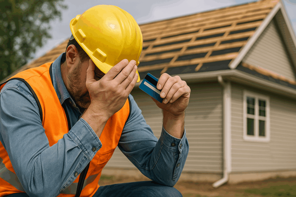 Contractor showing disappointment