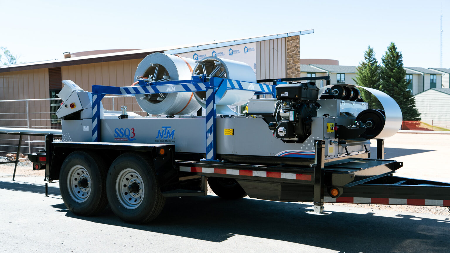 SSQ3 roof panel machine with side-loaded metal coils